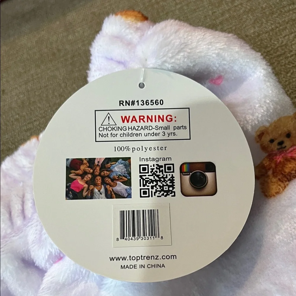 🤑3 for $12 🤑 Top Trenz Plush Teddy Bear Print Lounge Shorts - Light Pink - Picture 3 of 7